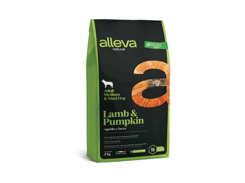 ALLEVA Natural Dog Adult Medium & Maxi  lamb & pumpkin 2 kg