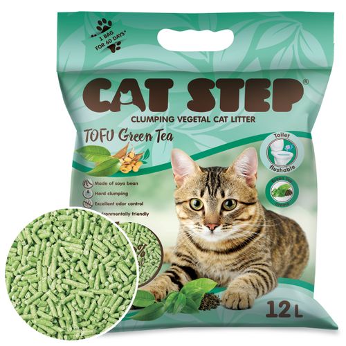 CAT STEP Tofu Green Tea podstielka 12l