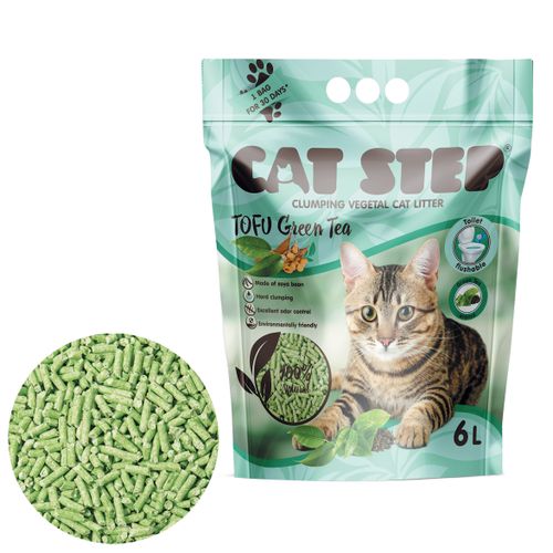 CAT STEP Tofu Green Tea podstielka 6l
