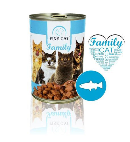 FINE CAT Family konzerva pre mačky RYBACIA 