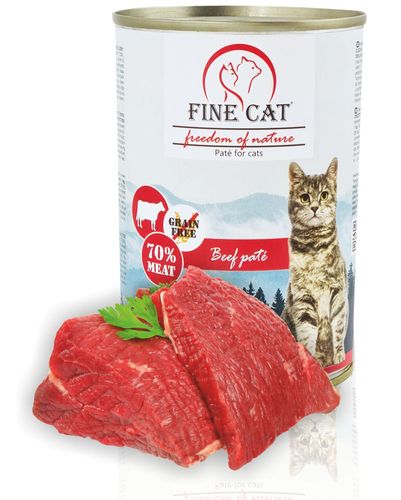 FINE CAT FoN konzerva pre mačky GF HOVÄDZIA 70% mäsa paté 