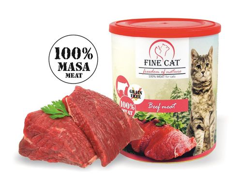 FINE CAT FoN konzerva pre mačky HOVÄDZIA 100% mäsa 