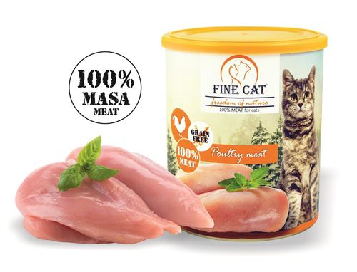 FINE CAT FoN konzerva pre mačky HYDINA 100% mäsa 