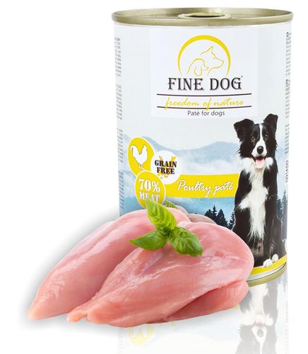 FINE DOG FoN konzerva GF HYDINA 70% mäsa paté 