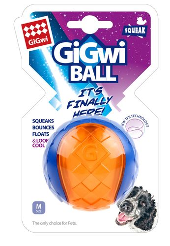 GiGwi Ball Loptička oranžovomodrá M