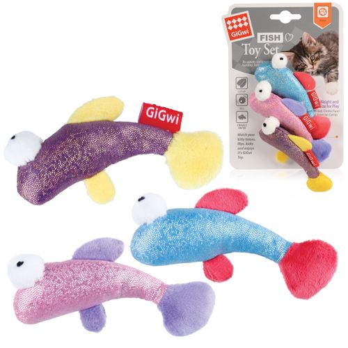 GiGwi Fish Toy Set Rybičky 3ks/bal.