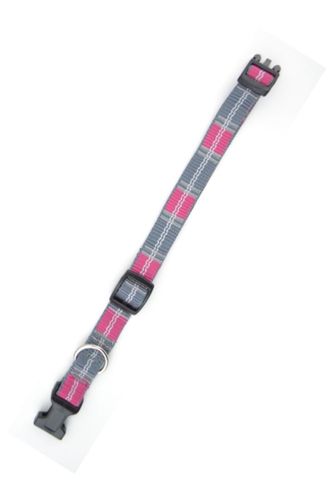 Obojok Káro sivo-ružový XS 1x20-32cm