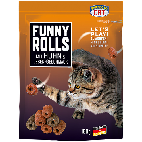 Perfecto Cat Funny Rolls kura a pečeň 180g