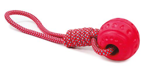 Plávajúca hračka lopta na šnúre červená