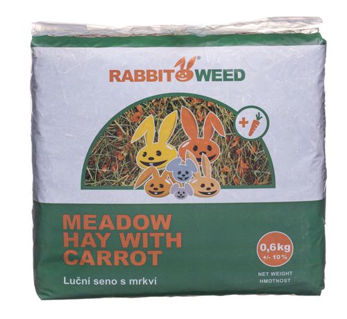 Seno lúčne Rabbit Weed s mrkvou 0,6kg