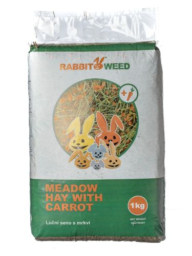 Seno lúčne Rabbit Weed s mrkvou 1kg